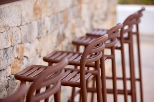 Cane-line Outdoor Bliss Barstol- Aluminium/Desert Red