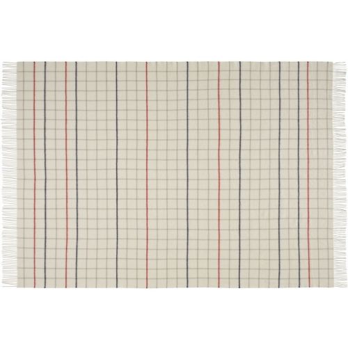 Silkeborg Uldspinderi Quito Plaid 130x200 cm - White Sailor Red
