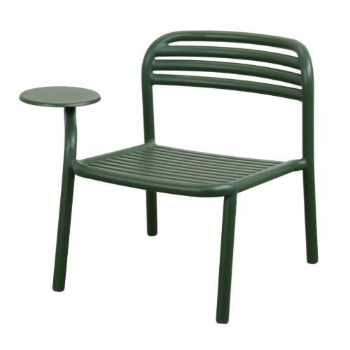 Cane-line Outdoor Bliss Loungestol m. Sidebord- Aluminium/Dark Green
