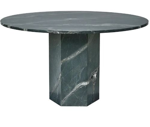GUBI Epic Outdoor Dining Table Ø: 130 cm - Kvartsit/Botanisk Grøn