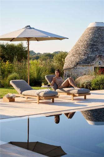 Cane-line Outdoor Vista Solseng m. Hynde - Teak/Light Brown