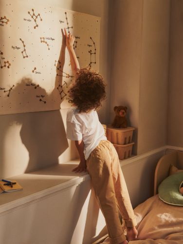 Ferm Living Constellation Tekstilkort - Økologisk Bomuld/Ufarvet
