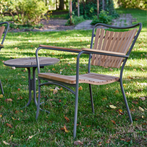Mandalay Marguerit Loungesæt Loungestol og Fodskammel - Teak/Antracit