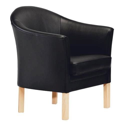 Mogens Hansen 80 Lænestol  - Premium Læder / Sort