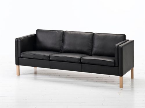 Mogens Hansen MH 212 2 Pers Sofa L: 174 cm - Premium Læder / Sort