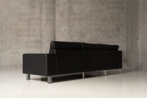 Mogens Hansen MH 221 3 Pers Sofa L: 238 cm - Premium Læder / Sort