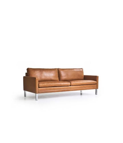Mogens Hansen MH 376 4 Pers Sofa L: 240 cm - Premium Læder / Cognac