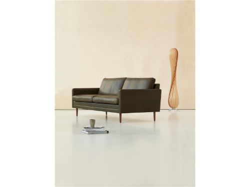 Mogens Hansen MH2615 3 pers. sofa L: 210 cm - Frej 14 Læder/Valnød
