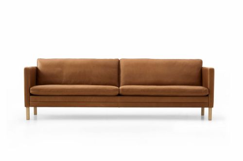 Mogens Hansen MH2614 4 pers. sofa L: 240 cm - Frej 15 Læder/Olieret Egetræ