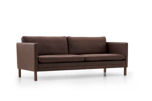 Mogens Hansen MH2614 3 pers. sofa L: 210 cm - Frej 16 Læder/Valnød