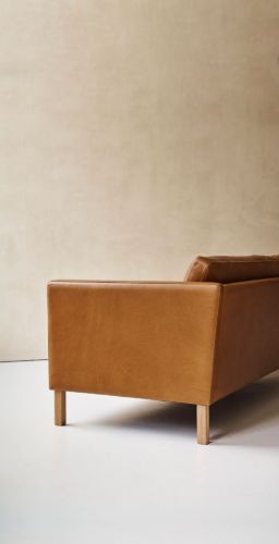 Mogens Hansen MH2614 3 pers. sofa L: 210 cm - Frej 15 Læder/Olieret Egetræ