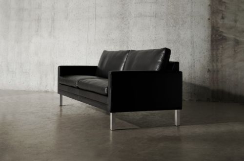 Mogens Hansen MH 376 2 Pers. Sofa L: 146 cm - Cognac Arizona Læder/Rustfrit Stål