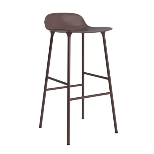Normann Copenhagen Form Barstol 75 cm. - Stål/Brun