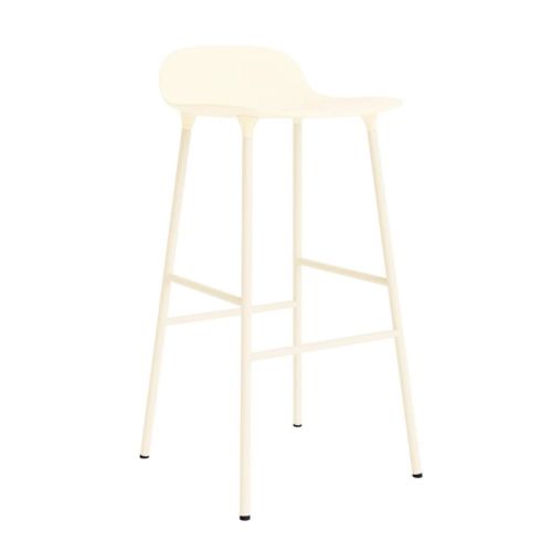 Normann Copenhagen Form Barstol 75 cm. - Stål/Cream