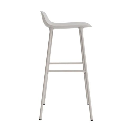 Normann Copenhagen Form Barstol 75 cm. - Stål/Light Grey