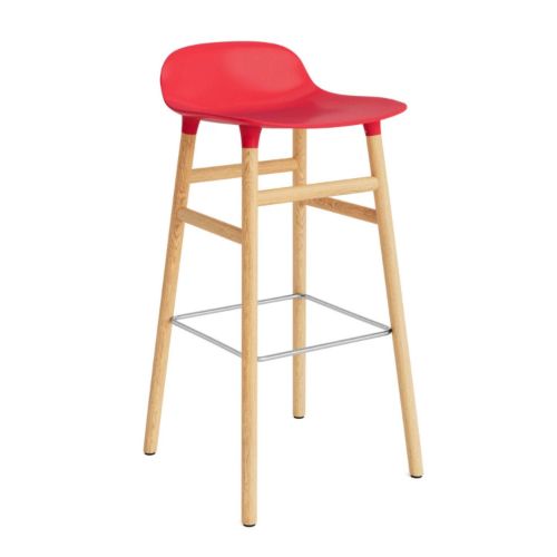 Normann Copenhagen Form Barstol 75 cm. - Eg/Bright Red