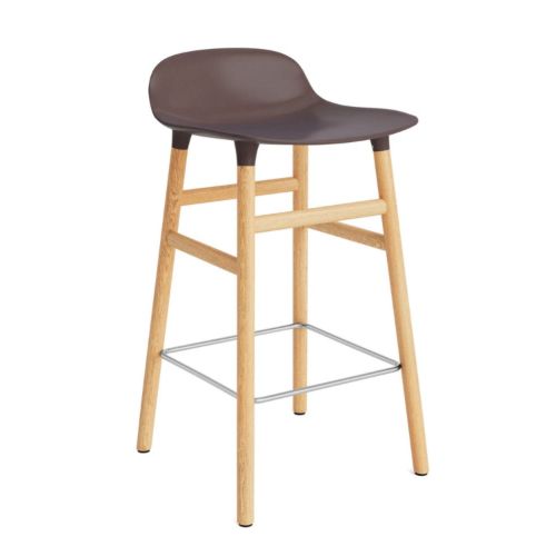 Normann Copenhagen Form Barstol 65 cm. - Eg/Brun