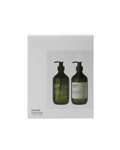 Meraki Gaveæske Kitchen Essentials Håndsæbe og Opvaskemiddel 490 ml - Hvid 