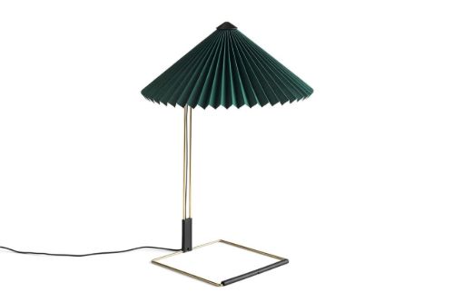 HAY Matin Table Lamp 380 Large Ø: 38 cm - Green / Brass