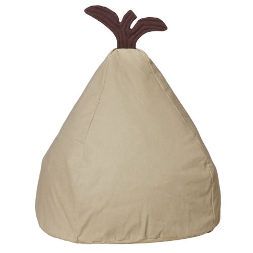 Ferm Living Pear Bean Bag H: 85 cm - Økologisk Bomuld/Elm Green 