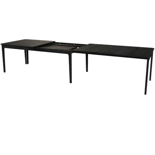 Skovby SM27 Spisebord inkl. 3 Tillægsplader L: 205-358 cm - Sort Lakeret Eg