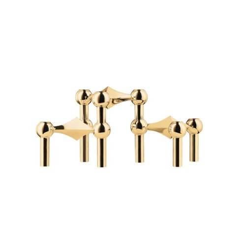 STOFF Nagel Candle Holder Set of 3 H: 6,5 cm - Solid Brass