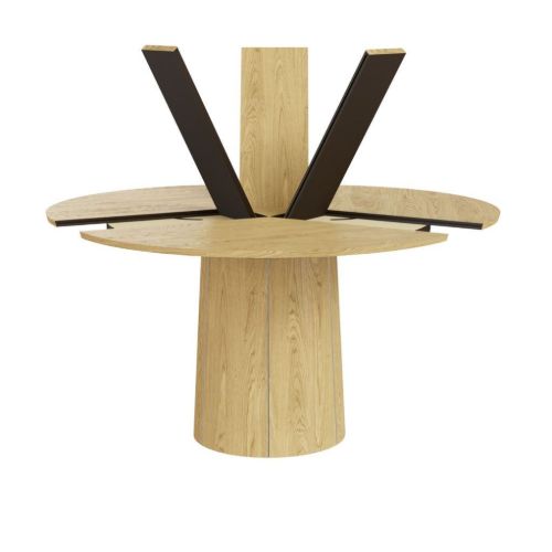 Skovby SM33 Spisebord inkl. 3 stk. Tillægsplader Ø: 123-149 cm - Lakeret Eg