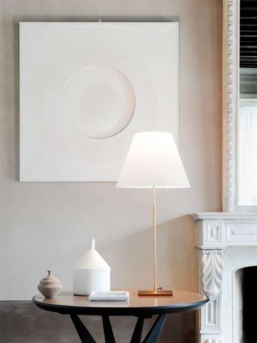 Luceplan Costanza Bordlampe H: 76-110 cm - Brass/White