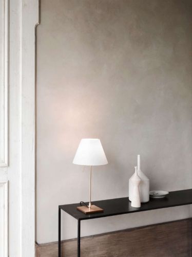 Luceplan Costanzina Bordlampe H: 51 cm - Brass/White