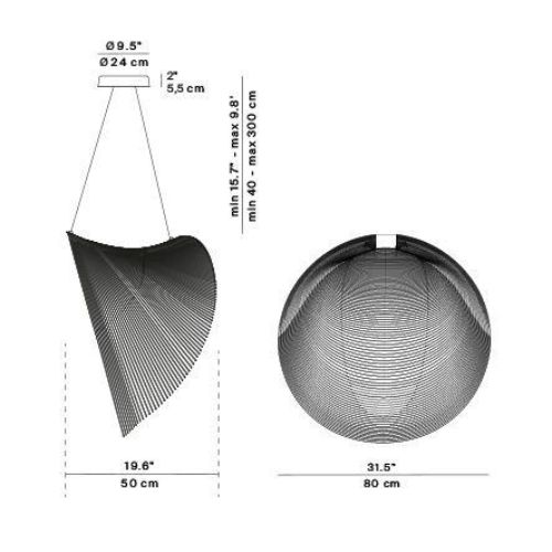 Luceplan Illan Pendel Ø: 80 cm - Birk
