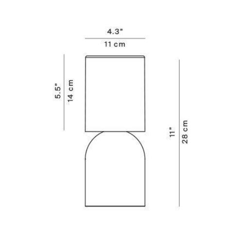 Luceplan Nui Mini Bordlampe H: 28 cm - Sand