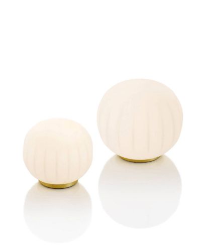 Luceplan Lita Bordlampe Ø: 30 cm - Brass/Opal