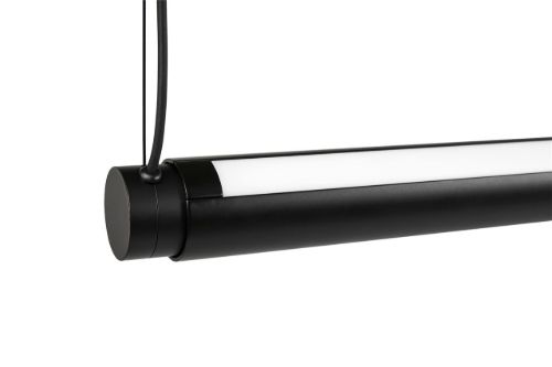 HAY Factor Linear Suspension Lamp Diffused L: 152 cm - Soft Black