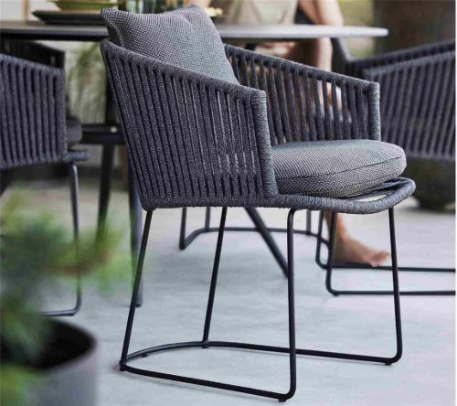 Cane-line Outdoor Moments Stol SH: 42 cm - Dark Grey