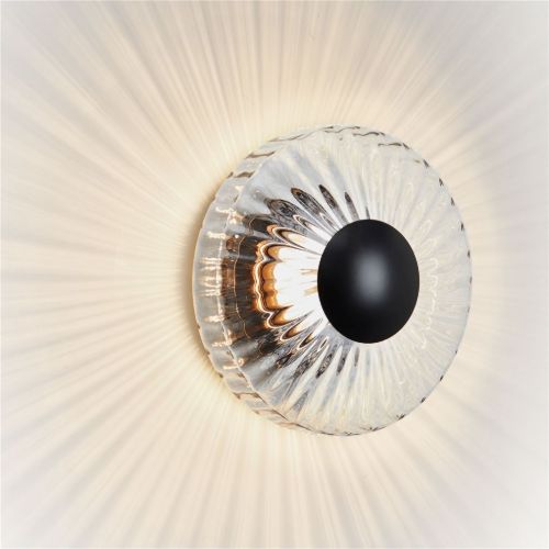 Design By Us New Wave Optic Wall Outdoor Ø: 26 cm - Clear/Black OUTLET