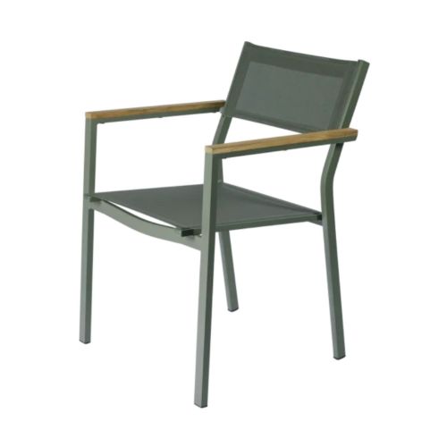 Mandalay Elba Havestol - Teak/Olivengrøn