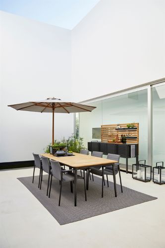 Udgået hos lev. Cane-line Outdoor Classic Parasol Ø: 300 cm - Light Grey OUTLET