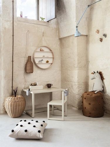 Udgået hos lev. Ferm Living Dot Tufted Cushion 48x48 cm - Sand Black OUTLET