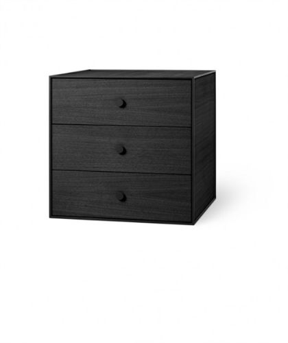Audo Copenhagen Frame 49 49x49 cm inkl. 3 Skuffer - Sortbejdset Ask OUTLET