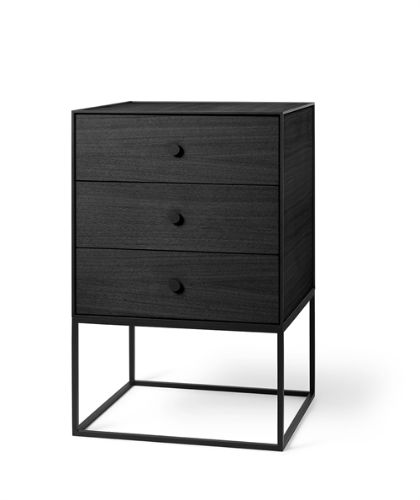 Audo Copenhagen Frame 49 49x49 cm inkl. 3 Skuffer - Sortbejdset Ask OUTLET
