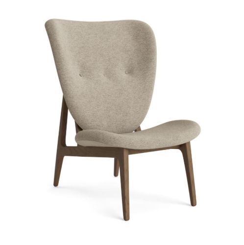 NORR11 Elephant Lounge Chair Fully Upholstered SH: 38 cm - Light Smoked Oak/Barnum Col 3 OUTLET