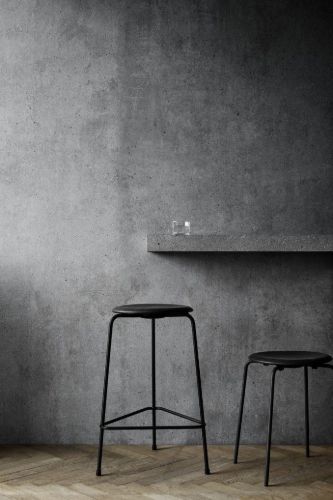 Fritz Hansen High Dot Barstol H: 65 cm - Matt Black OUTLET