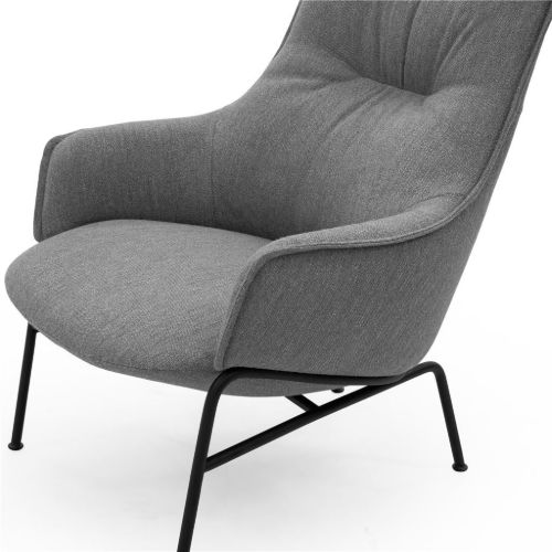 Wendelbo Aloe High Back Chair SH: 40 cm - Monta col. 6/Black Powder Coated Steel OUTLET