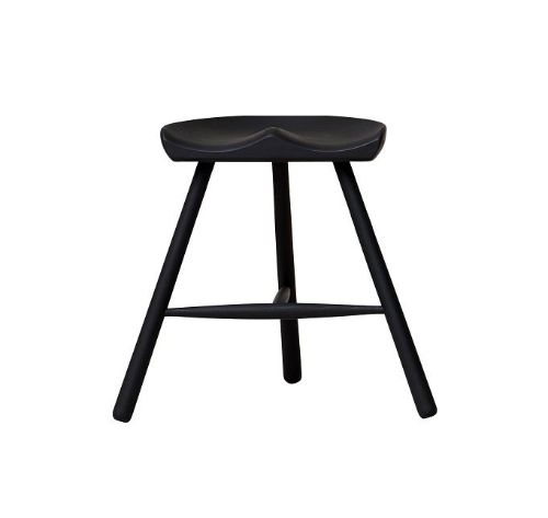 Form & Refine Shoemaker Chair No. 49 SH: 46 cm - Black Painted Beech OUTLET