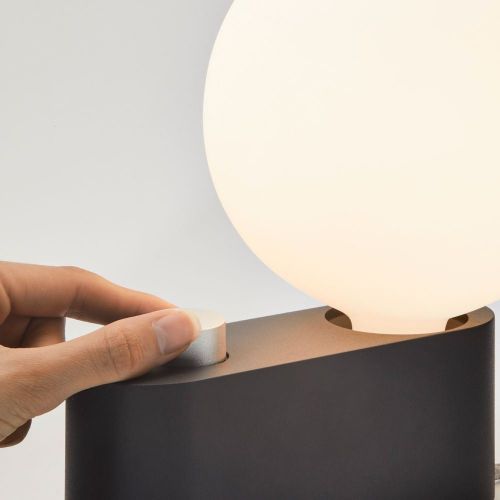 Tala Alumina Table/Wall Lamp with Sphere IV Bulb EU H: 24 cm - Charcoal Black OUTLET