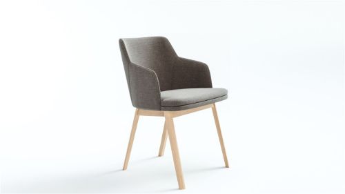 Skovby SM65 Spisebordsstol H: 78 cm - Hvidolieret Eg / Remix 133 OUTLET