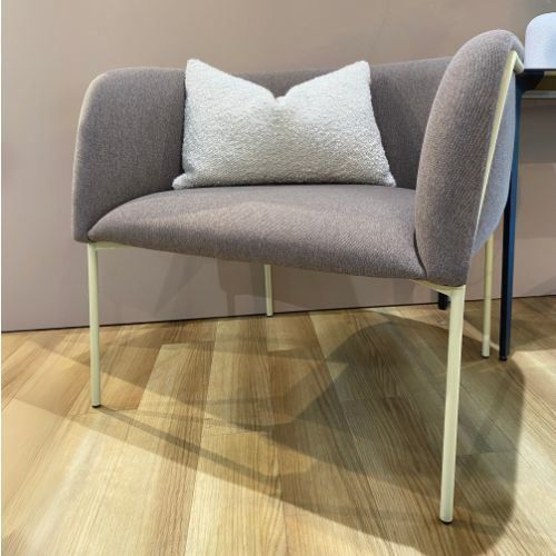 Hübsch Loungestol Polyester H: 78 cm - Brun / Lysegul OUTLET