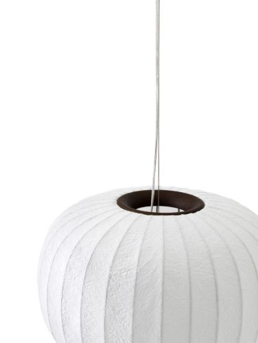 Vipp 586 Paper Pendant Ø: 45 cm - White/Dark Oak