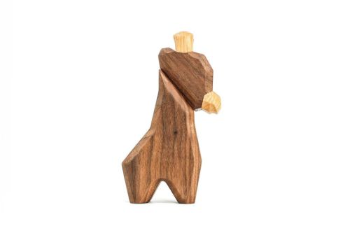 FableWood Lille Giraf 6x11 cm - Valnød/Ask OUTLET