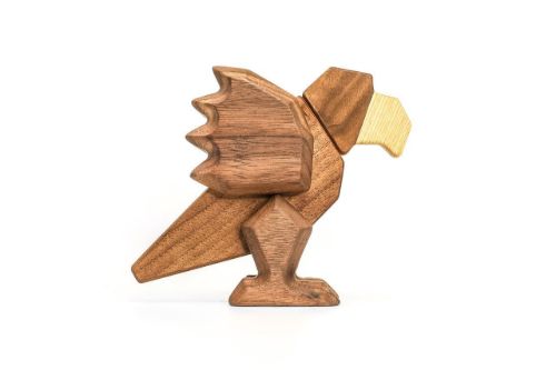 FableWood Papegøjen 12x16 cm - Valnød/Ask OUTLET